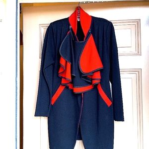 Song & Sung Coat Black & Red Med.